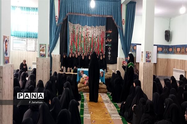 عزاداری شهادت حضرت فاطمه (س) و استقبال از پیکر مظهر شهید گمنام دبیرستان شاهدرضویه