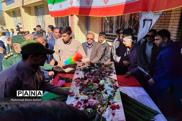 تشییع پیکر شهید گمنام در مدارس شهرستان بیضاء
