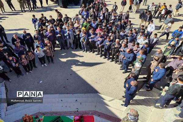 تشییع پیکر شهید گمنام در مدارس شهرستان بیضاء
