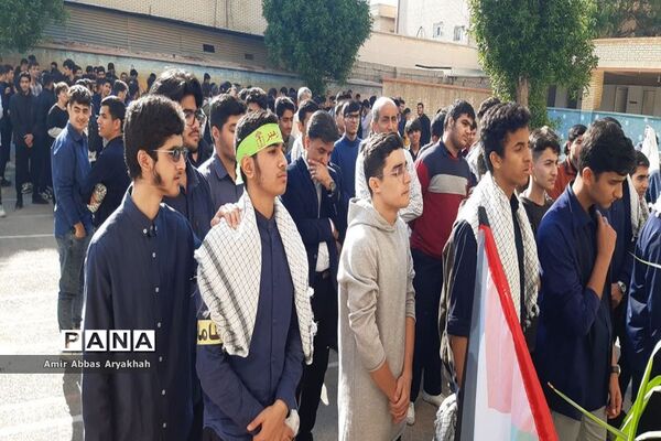 مراسم عزاداری شهادت حضرت فاطمه زهرا (س)  و  وداع با شهید گمنام در دبیرستان شهید مطهری بوشهر