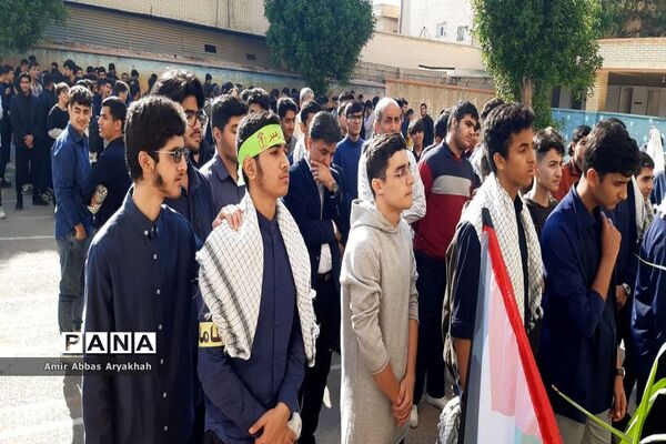 مراسم عزاداری شهادت حضرت فاطمه زهرا (س)  و  وداع با شهید گمنام در دبیرستان شهید مطهری بوشهر