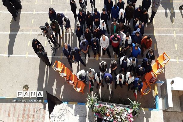 مراسم عزاداری شهادت حضرت فاطمه زهرا (س)  و  وداع با شهید گمنام در دبیرستان شهید مطهری بوشهر