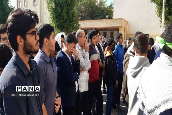 مراسم عزاداری شهادت حضرت فاطمه زهرا (س)  و  وداع با شهید گمنام در دبیرستان شهید مطهری بوشهر