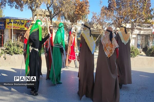 مراسم تشییع و خاکسپاری شهید گمنام در مصلی امام خامنه‌ای (ره) شهرستان شیروان