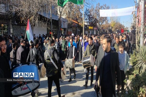 مراسم تشییع و خاکسپاری شهید گمنام در مصلی امام خامنه‌ای (ره) شهرستان شیروان