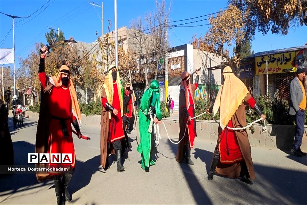 مراسم تشییع و خاکسپاری شهید گمنام در مصلی امام خامنه‌ای (ره) شهرستان شیروان