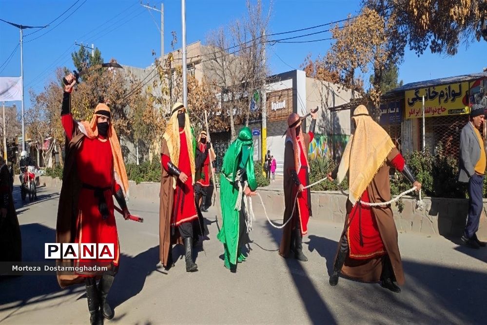 مراسم تشییع و خاکسپاری شهید گمنام در مصلی امام خامنه‌ای (ره) شهرستان شیروان