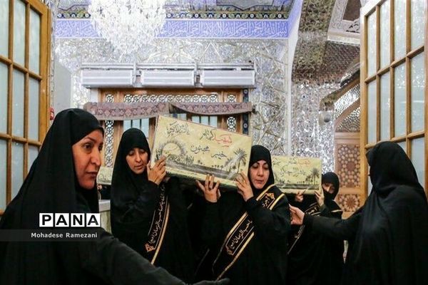 استقبال پرشور عاشقان فاطمی از کاروان شهدای گمنام