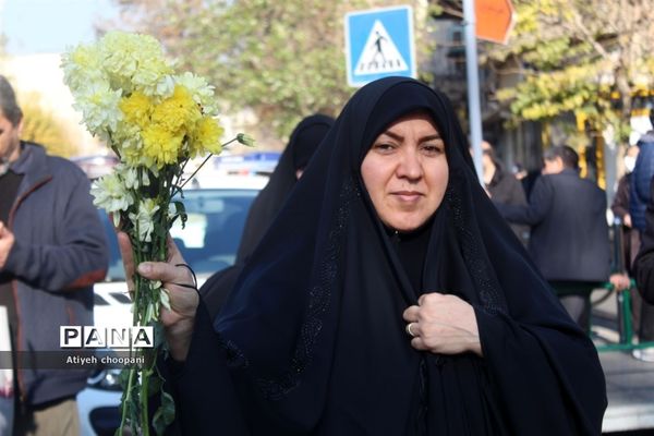 آیین تشییع پیکر مطهر ۱۱۰شهید والامقام گمنام دفاع مقدس در شهر تهران