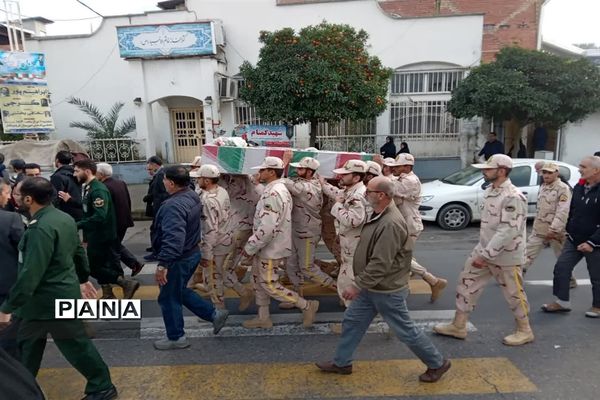 مراسم تشیع پیکر شهید گمنام در فریدونکنار