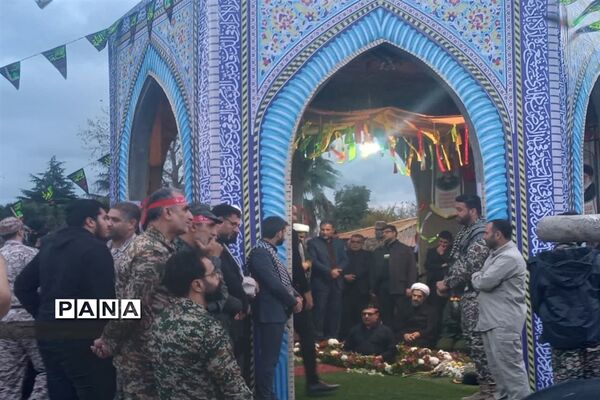 مراسم تشیع پیکر شهید گمنام در فریدونکنار