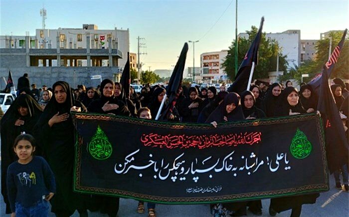 طنین نوای یا زهرا در شهر پارسیان