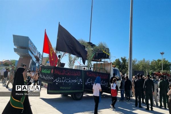 تشییع شهید گمنام در شهرستان جاسک
