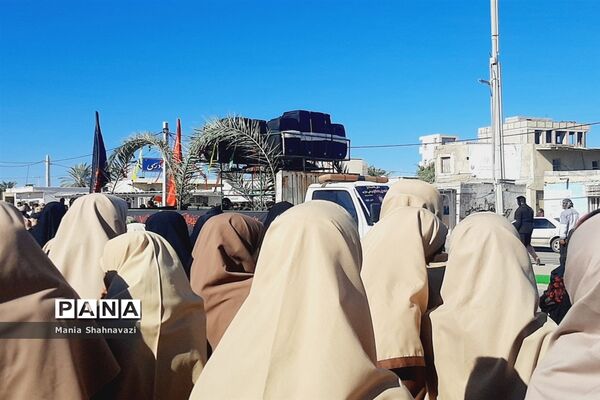 تشییع شهید گمنام در شهرستان جاسک