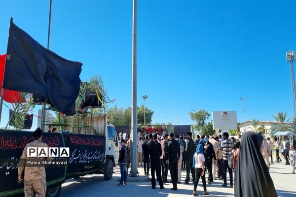 تشییع شهید گمنام در شهرستان جاسک
