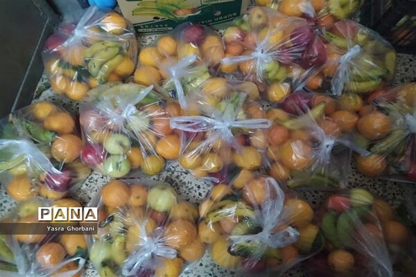 تهیه و توزیع بسته های غذایی کمک به نیازمندان  به مناسبت شب یلدا