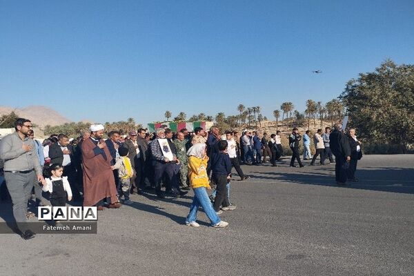 تشییع پیکر شهید گمنام در شهرستان حاجی‌آباد