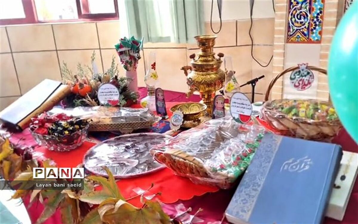 خلاقیت دانش‌آموز شیرازی در برگزاری یلدای مهدوی در مدرسه