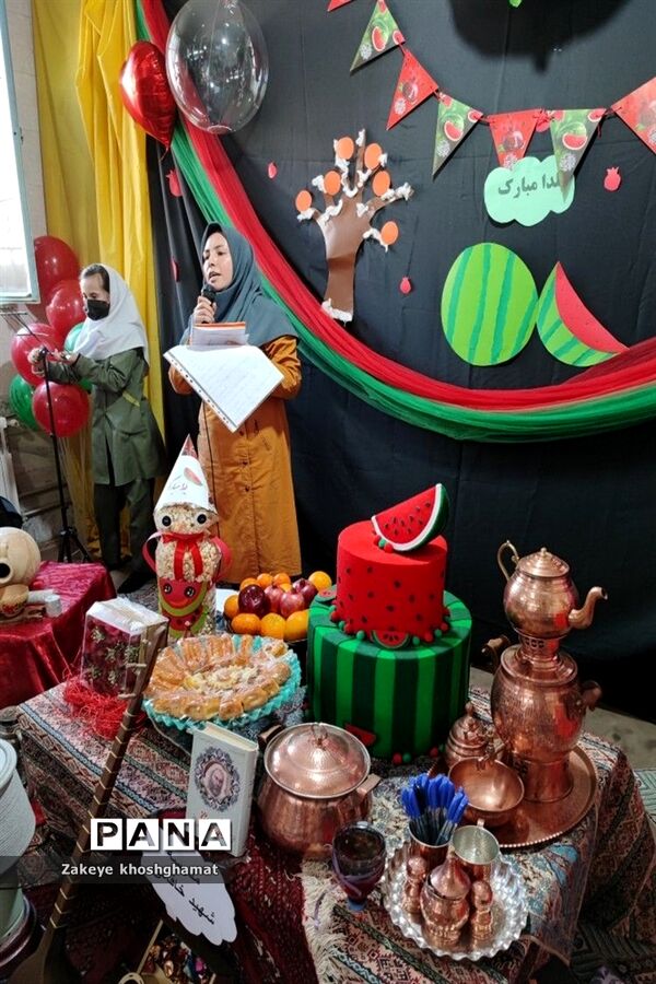 برگزاری جشن یلدای سنتی در مدرسه شهید خاقانی شهرستان شیروان