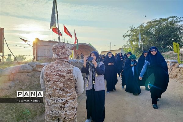 بازدید دانش‌آموزان راهیان نور از منطقه عملیاتی فتح‌المبین