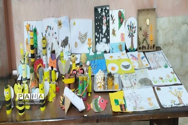 نمایشگاه کاردستی با وسایل دور ریختنی پایه اول در آموزشگاه علامه طباطبایی