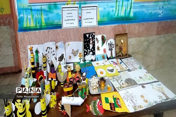 نمایشگاه کاردستی با وسایل دور ریختنی پایه اول در آموزشگاه علامه طباطبایی