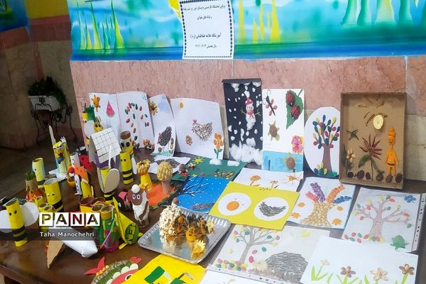 نمایشگاه کاردستی با وسایل دور ریختنی پایه اول در آموزشگاه علامه طباطبایی