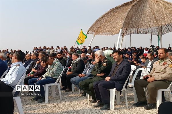 مراسم تشییع و تدفین شهید گمنام  هشت سال دفاع مقدس در بام فرهنگی امیدیه