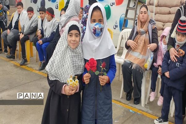 مراسم استقبال از شهید گمنام در دبستان شهید قدوسی کلوده