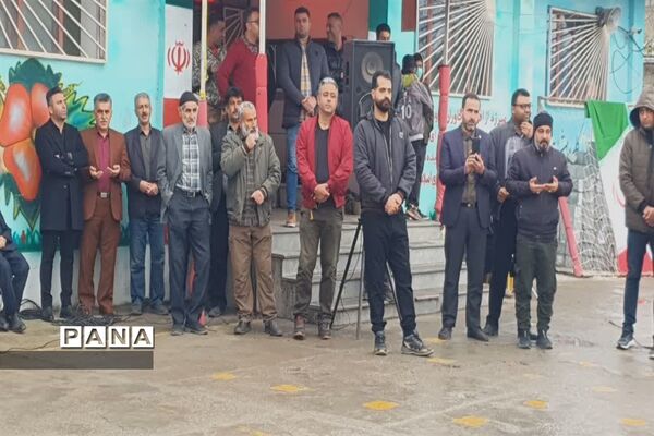 مراسم استقبال از شهید گمنام در دبستان شهید قدوسی کلوده