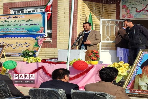افتتاح مدرسه چهار کلاسه شهید طاهری در روستای نصرآباد خواف