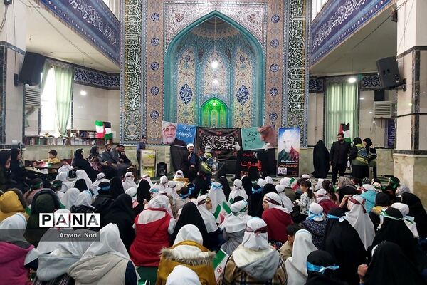 اجتماع دختران حاج قاسم در مسجد صاحب زمان شهرستان دماوند