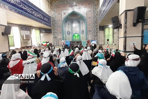 اجتماع دختران حاج قاسم در مسجد صاحب زمان شهرستان دماوند