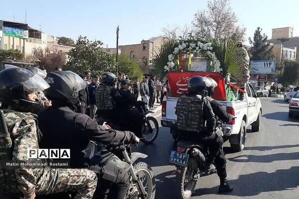 مراسم تشییع پیکر شهید مدافع حرم در شهرستان پیشوا
