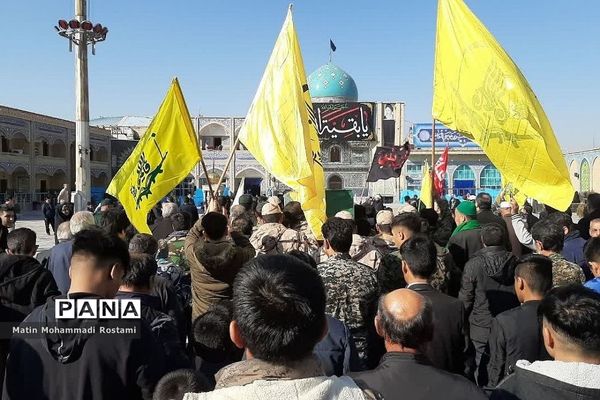 مراسم تشییع پیکر شهید مدافع حرم در شهرستان پیشوا