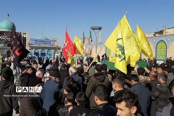 مراسم تشییع پیکر شهید مدافع حرم در شهرستان پیشوا