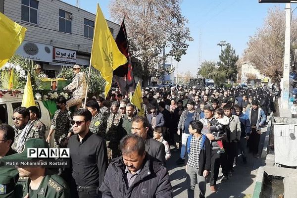 مراسم تشییع پیکر شهید مدافع حرم در شهرستان پیشوا