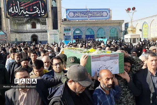 مراسم تشییع پیکر شهید مدافع حرم در شهرستان پیشوا