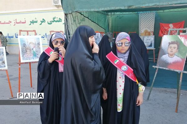 نمایشگاه نقاشی «آخراشه» با موضوع فلسطین در قم-1