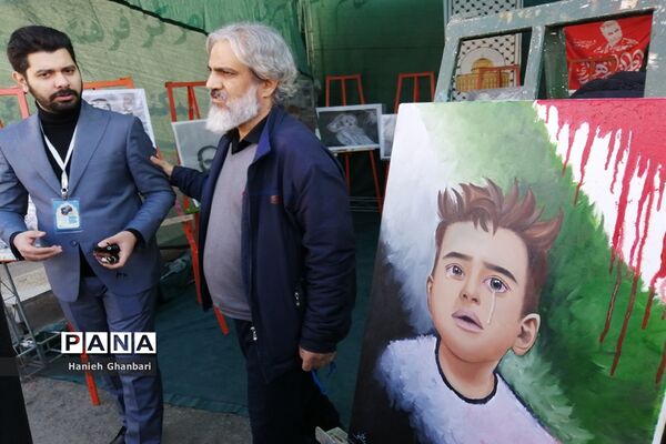 نمایشگاه نقاشی «آخراشه» با موضوع فلسطین در قم-2