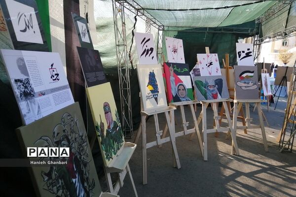 نمایشگاه نقاشی «آخراشه» با موضوع فلسطین در قم-2