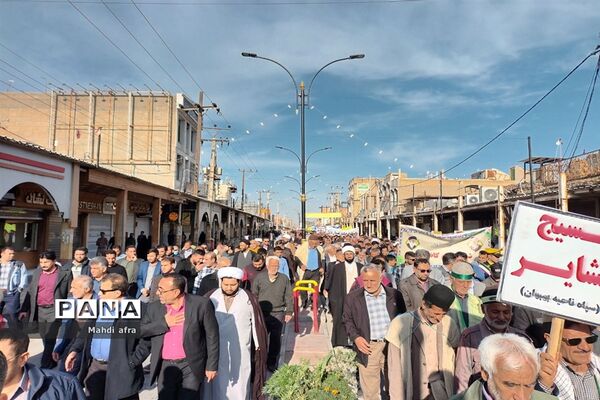 راهپیمایی 9 دی روز بصیرت و میثاق با ولایت در شهرستان بهبهان