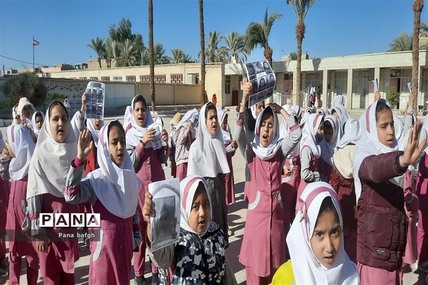مراسم یادبود شهدای گلزار کرمان در مدارس شهرستان بافق