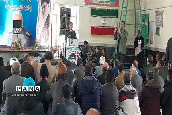 گرامیداشت سالروز شهادت سردار سلیمانی در روستای گزکوه