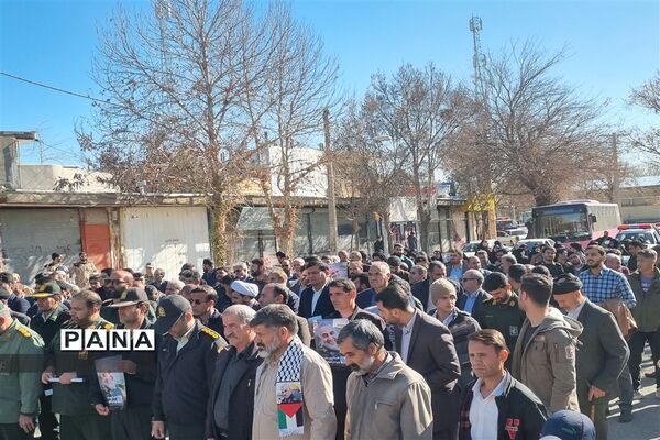 راهپیمایی مردم شهرستان چگنی در محکومیت حادثه کرمان