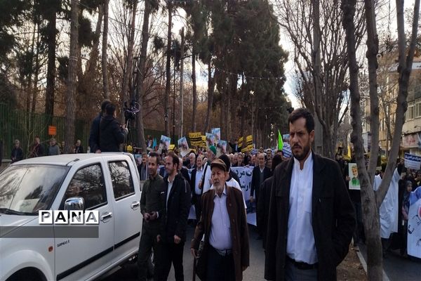 راهپیمایی محکومیت حادثه تروریستی کرمان در  البرز