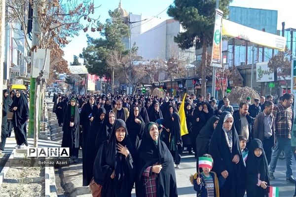 راهپیمایی مردم شیروان در محکومیت حمله تروریستی  گلزار شهدای کرمان