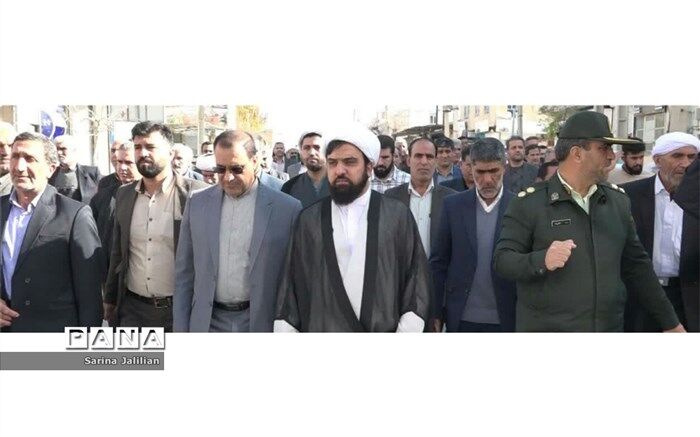 راهپیمایی مردم شهرستان چرداول در محکومیت حادثه تروریستی کرمان