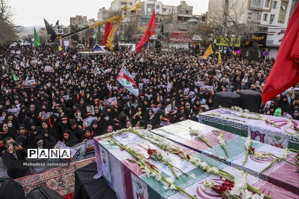 تشییع  شهدای حادثه تروریستی کرمان در مشهد مقدس