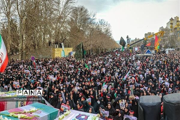 تشییع  شهدای حادثه تروریستی کرمان در مشهد مقدس